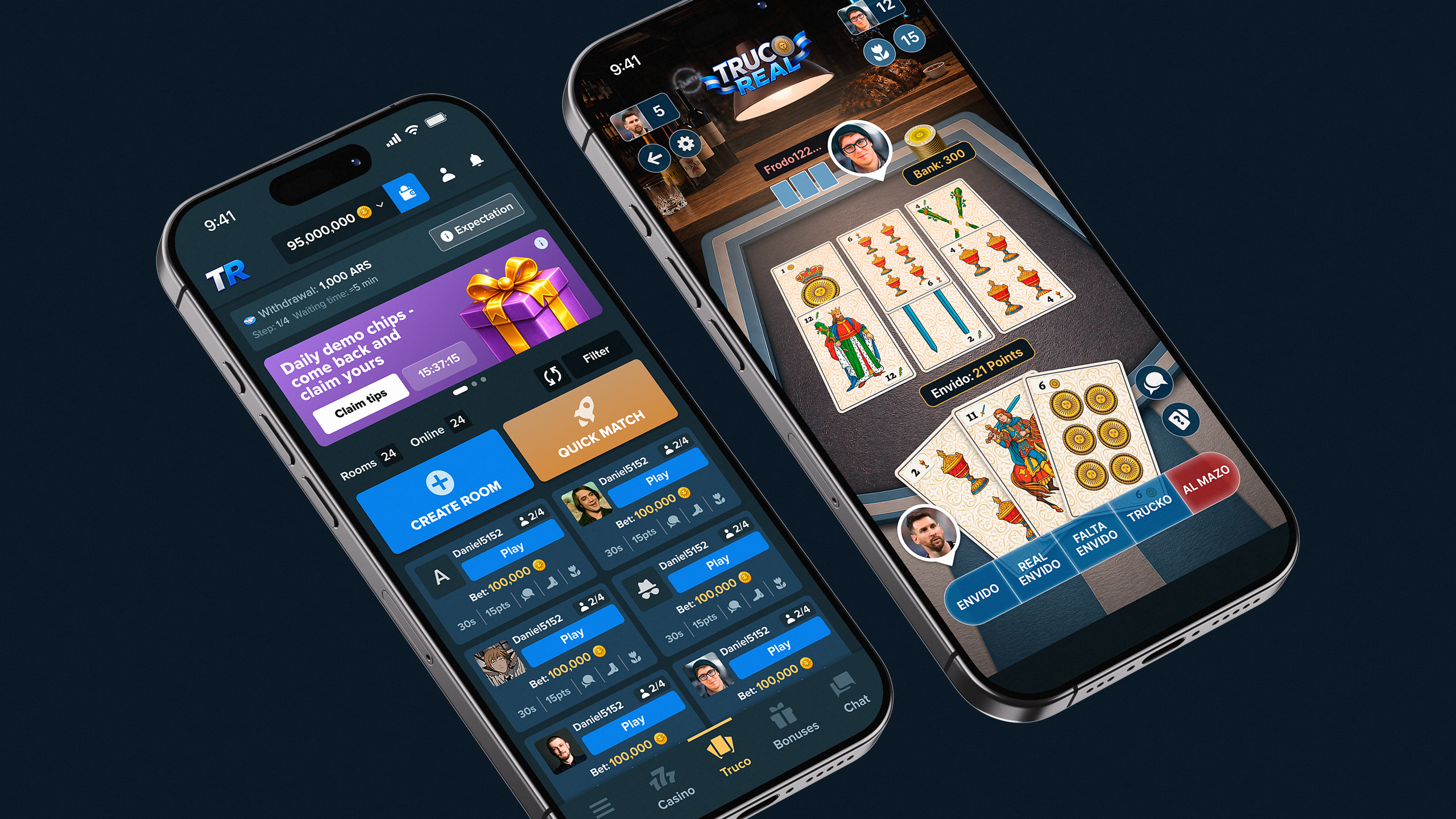 TrucoReal — интерфейс